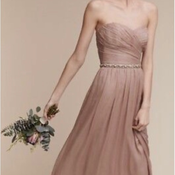 BHLDN Bridesmaids Dress Dusty Rose - Monique Lhuillier designer - Picture 3 of 6